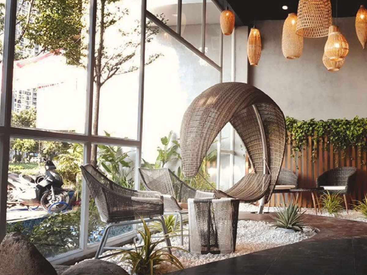 Thi công quán cafe khung thép