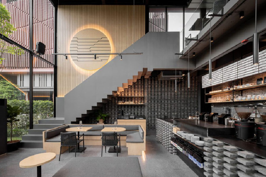 Thi công quán cafe khung thép dưới 200m2