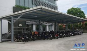Nhà xe khung thép