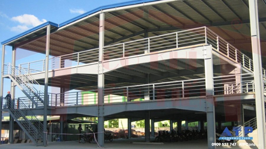 Nhà xe khung thép
